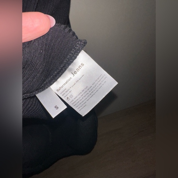 REFORMATION Kendy Black Ribbed Tshirt Dress Size Small - Picture 5 of 8